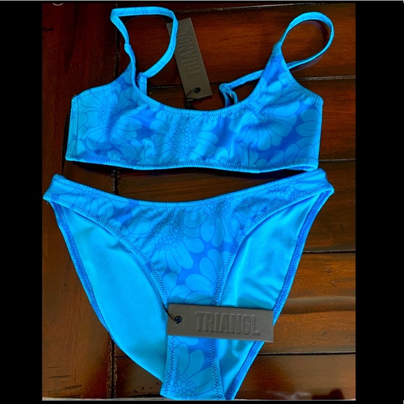 NEW! Triangl Swimwear Blue Bikini with tags on - Picture 1 of 5